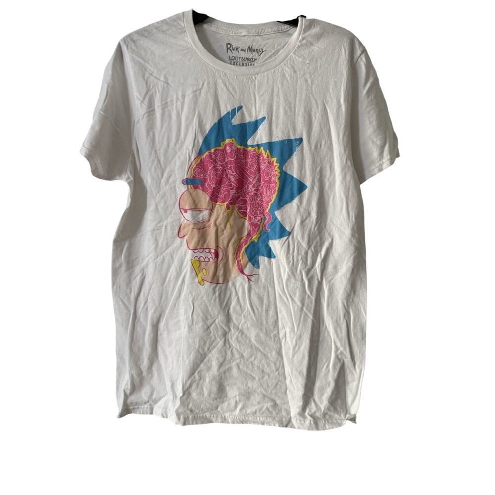 Rick & Morty Lootwear Exclusive Tee Shirt‎ Mens Size Medium White Graphic